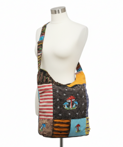 Handmade Hippie Mushroom Razor Cut Shoulder Bag – Retro Bohemian Embroidery | Wholesale