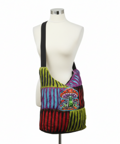 Handmade Hippie Mushroom Shoulder Bag – Vintage Boho Razor-Cut Tote | Wholesale