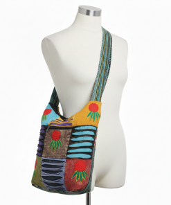 Boho Hippie Razor Cut Patchwork Shoulder Bag – Handmade Gheri Cotton Purse | Wholesale