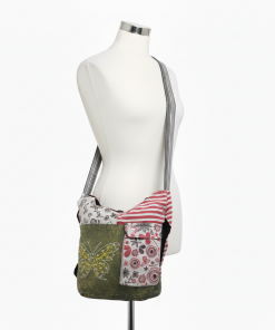 Butterfly Print & Side Pocket Handmade Shoulder Bag – Patchwork Gheri Hippie Festival Fashion
