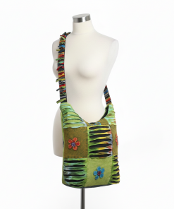 Wholesale Hippie Razor Cut Gheri Shoulder Bag – Handmade Patchwork Boho Tote