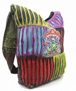 Handmade Hippie Mushroom Shoulder Bag – Vintage Boho Razor-Cut Tote | Wholesale