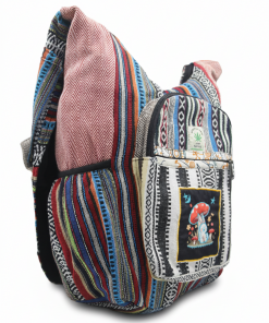 Mushroom Embroidered Hippie Bag – Colorful Boho Shoulder Crossbody | Wholesale