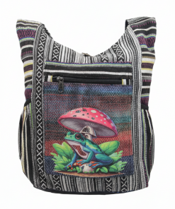 Mushroom Print Shoulder Bag – Cute Boho Eco-Friendly Everyday Bag