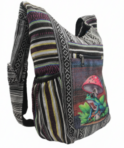 Mushroom Print Shoulder Bag – Cute Boho Eco-Friendly Everyday Bag