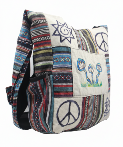 Vintage Mushroom Embroidered Shoulder Bag – Boho Hippie Festival Tote