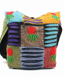 Boho Hippie Razor Cut Patchwork Shoulder Bag – Handmade Gheri Cotton Purse | Wholesale