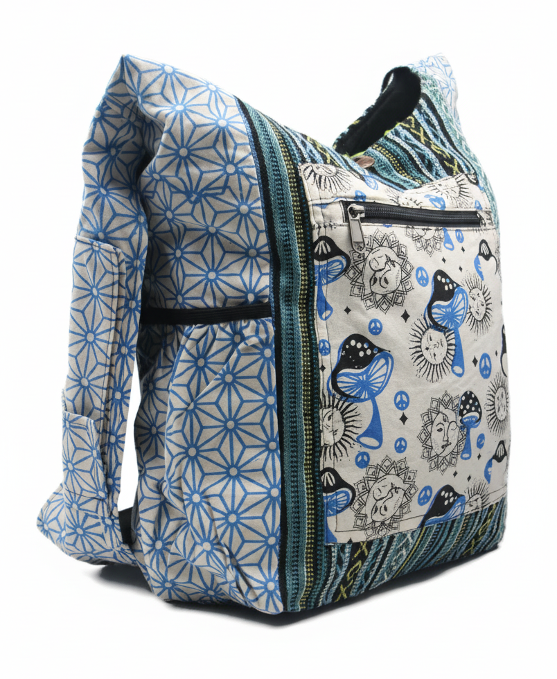 Handmade Mushroom Pattern Shoulder Bag – Stylish Bohemian Crossbody Handmade Mushroom Pattern Shoulder Bag – Stylish Bohemian Crossbody