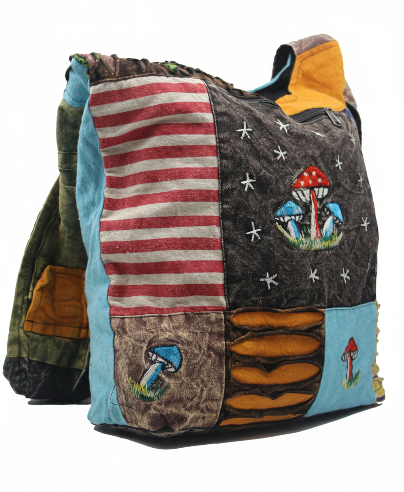 boho-shoulger-bag (53) Handmade Hippie Mushroom Shoulder Bag – Retro Bohemian Embroidery | Wholesale