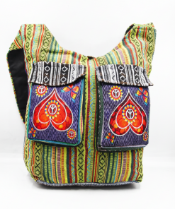 Wholesale Handmade Double Pocket Shoulder Bag – Hippie Patchwork Gheri Tote