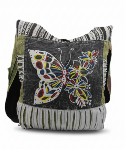 Gypsy Handmade Festival Shoulder Bag – Unique Butterfly Embroidery Gheri Hippie Tote | Wholesale