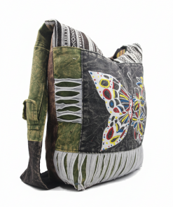 Gypsy Handmade Festival Shoulder Bag – Unique Butterfly Embroidery Gheri Hippie Tote | Wholesale