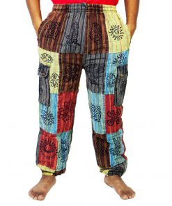 Cotton Patchwork Pants