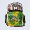 Embroidered Mushroom Print Hemp Backpack – Made in Nepal