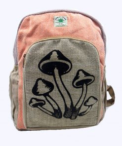 Mushroom Print Hemp Backpack