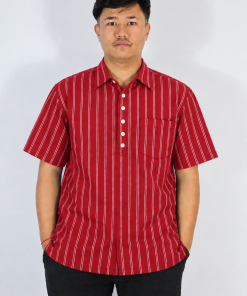 Hippie cotton Red Shirt Stripe